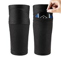 Loogdeel Crashproof Soccer Shin Guard Leg Sleeves With Pocket Football Training Calf Protector Shin Protector S juoda