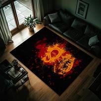 Galatasaray Mažas Kilimas Neslystantis Grindų Kilimėlis Miegamojo Virtuvės Vonios Svetainės Namų Dekoro Kilimas 40*120cm orange