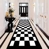 Modernus Kilimas Koridoriaus Kilimas Abstraktaus Rašto Virtuvės Kilimas Neslystantis Vonios Kilimas Vaivorykštės Kilimas Miegamojo Namų Dekoro Kilimas 150cm x 220cm white