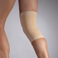 1 Pc High Elasticity Knee Support Brace Open Patella with Spring Bars L beige