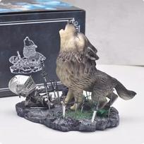 21cm Dark Souls The Great Grey Wolf Sif & Oscar Figure Toy Collection Desktop Model without box gray