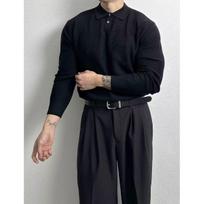 Premium Knitted Polo Shirt Men's New Korean Version Light Ripe Style Skin-friendly Versatile Loose Couple Sweater 3XL juoda