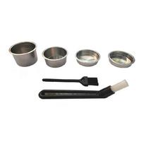 51mm Stainless Steel Coffee Filter Portafilter Basket Espresso Handle for Coffee Machine Single/Double/Four Cup Set 1 gray