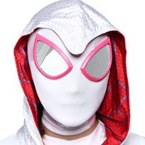 Patvarus Žmogaus-voro „Into The Spider-verse“ Gwen Stacy Cosplay apranga su nepriekaištingomis siūlėmis vaikams HeadCover gray
