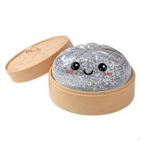 Bun Toy Translucent Glitter Cartoon Face SlowReturntoForm Cyan Powder Silver Gold Powder gray