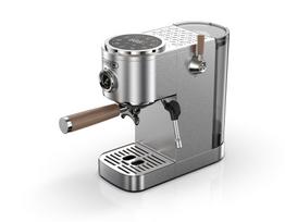 HIBREW H13 20 barų pusiau automatinis espreso kavos aparatas su dviguba temperatūros kontrolę, dvigubu katilu, dideliu jutikliniu ekranu, mediniu garų čiaupu. sidabras