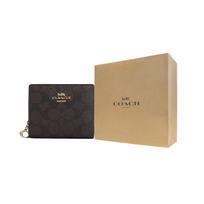 COACH Padengtas Drobės Piniginė Moteriška Riešuto ir Juoda CW789-IMXAQ One Size 3 geltona