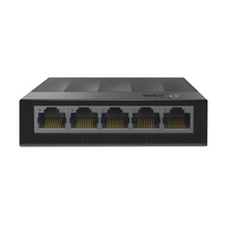 TP-Link LS1005G 5-Port 10/100/1000Mbps Desktop šakotuvas, Plastic housing, Juoda