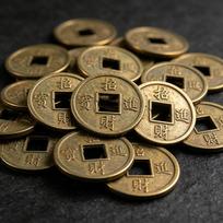 100Pcs Ancient Chinese Lucky Feng Shui Ching Coins Wealth Health Fortune Amulets for DIY Keychain Pendant Making Supply A9 beige