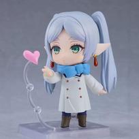 Q Version Nendoroid Frieren: Beyond Journey'S End 2712 Winter Coat Figure Anime Articulated Interchangeable Face Ornament Model gray