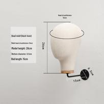 Wall-Mounted Mannequin Head Wig Display Stand for Clothing Stores white