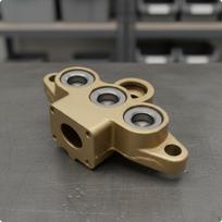 Pressure Washer Pump Head Metal Body Seat Water Outlet Connector Block for Car Wash beige