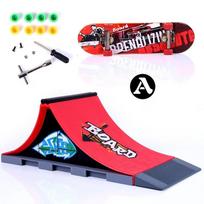 6-in-1 pirštų riedlentės „Pasidaryk pats“ riedlenčių parko rampos dalys „Tech Deck“ scenai Vieta Derinamas rinkinys Vaikams Namų žaislas red