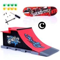 6-in-1 pirštų riedlentės „Pasidaryk pats“ riedlenčių parko rampos dalys „Tech Deck“ scenai Vieta Derinamas rinkinys Vaikams Namų žaislas red