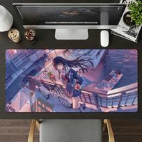 Anime Chisa Mouse Pad Gaming Desk Mat NonSlip Laptop Keyboard Tray Office Pc Wuthering Waves Extended Carpet Black 800x300x3mm
