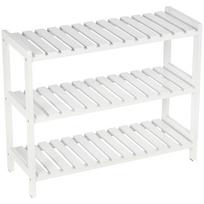 3 Tier Shoe Rack Wood Frame Slatted Shelves Spacious Open Hygienic Storage Home Hallway Furniture Family Guests 70L X