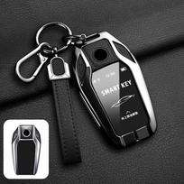 Metalinis Odinis BMW LCD Ekrano Išmaniojo Raktų Dėklas Dangtelis Pilnas 5 7 Serijai X5 X7 G30 G11 G12 Apsauginis Korpusas Priedai black