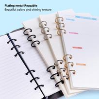 12 pcs Metal 3 Ring Binder Loop 3 Holes Metal Book Ring 3 Hole Binding Ring  Craft Making sidabras