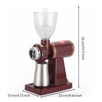 Appliance Countertop Electric Coffee Grinder for Kitchen, Office, Home Baristas 220v-upgraded raudona