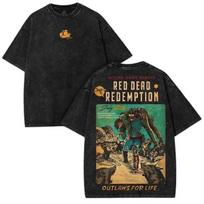 Arthur Morgan x Red Dead Redemption Vintage Oversized Tshirt, Retro M black