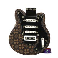 Personalized guitar bag 2025 new Korean version fashion rivet shoulder bag ins Internet celebrity women's backpack black