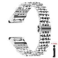 20 22 26 mm Quickfit Nerūdijančio plieno laikrodžio dirželis, skirtas Garmin Fenix 8 7S 7x 7 6S 6X 6 Pro 5S 5X 935 945 Enduro Gen2 Metalinis išmanusis laikrodis 22mm Fenix 6 6 Pro white