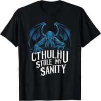 Cthulhu Stole My Sanity, Vintage Cosmic Horror Cthulhu T-Shirt XXXXXL juoda