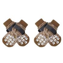 Neslystančios, kvėpuojančios šunų kojinės su juodo raištelio dizainu vidutiniams ir dideliems šunims S OPP Bag Set of 4 gray