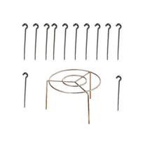 Compact Design For BBQ Air Fryer Grilling Rack Stainless Steel Skewers Rack grill+12 pcs gray