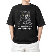 The Allure Of The Feline Enigma Cat Lover Feline Pet Meow Adult S-4XL Unisex T-Shirt L black