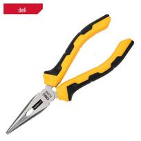 Deli Tools DL2106 DL2108 Needle-Nose & Long-Nose Electrician Pliers 6-inch/8-inch Combo yellow