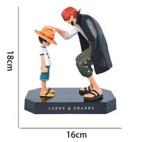 Anime Figure One Piece Luffy Four Emperors Shanks Straw Hat Luffy Action Figure Monkey D Luffy Collection Figure Doll Toys black