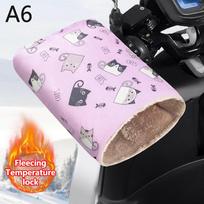 2Pcs Winter Outdoor Motorcycle Handlebar Gloves Winter Hand Protector Windproof Liner Warm Motorbike Scooter Handle Cover Gloves gray