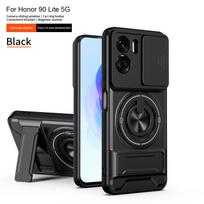 For Honor 90 Lite Case Honor 90 Lite Cover 90LITE Phone Case Magsafe Magnetic Fold Holder Military Armor Camera Protection Cover Honor 90 Lite black