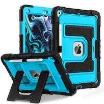 Case for iPad 11 inch (A16) 2025/ iPad 10th 10.9'' 2025, Heavy Duty Shockproof Rugged Protective Cover with Pen Holder/Kickstand For iPad Mini 7 blue