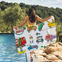 personality Busy World of Richard Scarry Quick Drying Beach Towels Are Suitable For Swimming Pools Camping Yoga And The Gym STJ40x70CM black