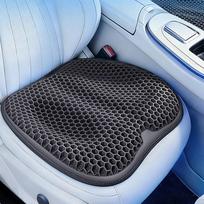Kvėpuojantis gelinis sėdynės pagalvėlė automobilio sėdynei Vasarinis automobilio sėdynės pamušalas Juosmens atrama Ilgai kelionei Grey 2-Seat Cushion gray