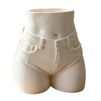 Butt Pen Holder, 3D Printed Female Form Pencil Cup, Body Art Booty Shaped White Desk Organizer for Home Office Supplies balta