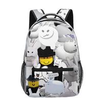 Roblox Forsaken Gubby Vaikų Kuprinė Su Gėlių Raštu Ir Oro Pagalvėlių Dirželiais Mokyklai Style B gray