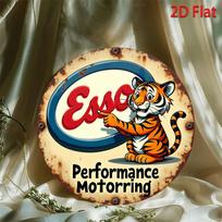 d flat pc vintage esso put a tank tin sign  Modern Metal Plaque Home Office Decor 20x20cm(8x8inch) white