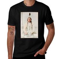 Indigenous People Sitting Bull Native American Sioux Chief Vintage Photo Tshirt Vintage Unisexs T Shirts 4XL brown