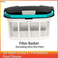 Itin smulkus filtro krepšelis Aiper Scuba X1 Pro robotiniam baseino siurbliui, sienų ir vandens linijos valymui, dviguba filtravimo sistema