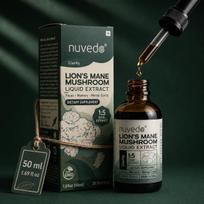 Nuvedo Clarity | Lions Mane Mushroom Liquid Extract | 50ml | Fruiting Body Dual Extract 1:5 | Alcohol Free Tincture | Herbal Supplement | for Fo