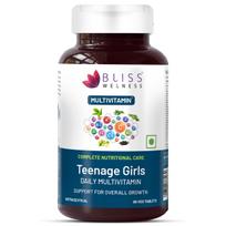 Bliss Welness Teenage Girl Multivitamin With Vitamin, Minerals, Calcium Magnesium Zinc, Aloe Vera Extract, Bamboo and Grapeseed Extract For Immun