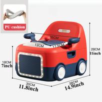 3-in-1 tualeto mokymo tualetas Nuimamas kūdikio puodukas Tualeto sėdynė Pakojis berniukams mergaitėms Tualeto mokymo sėdynė Lenktyninio automobilio dizainas raudona