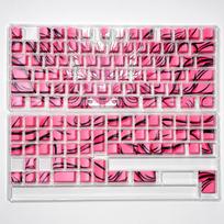 Orlon Pink Dragon Keycap 136 Key Pbt Five-Sided Thermal Sublimation Wooting 60 He Made 68 Diy Chinese Style Dragon Keycap rožinė