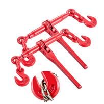 VEVOR 9215LBS 3/8  – 1/2  Ratchet Binders 9,215 LBS Secure Working Load, G70 Hooks and Adjustable Length, for Grade 70-80 Chains, Tie Down