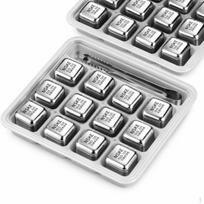 316 nerūdijančio plieno daugkartinio naudojimo ledo kubeliai viskiui ir gėrimams, maistinio metalo atšaldymo akmenys 316 Food Grade Stainless Steel