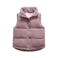 Kids Casual Padded Vest Warm Quilted Sleeveless Jacket for Boys and Girls 130 ruda