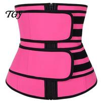 Fitness Waist Trimmer Women Belt with Zipper, Trainer Sweat Band Stomach Postpartum Belly Wrap, Enhancing Lower Fat Sauna Slimming S rožinė raudona spalva